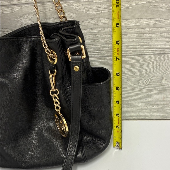 Michael Kors Black Leather Bag with Chain Straps and Crossbody Strap - Picture 14 of 15